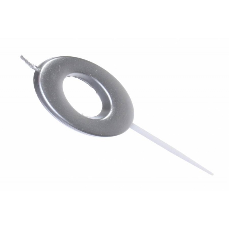 Свеча серебро цифра 