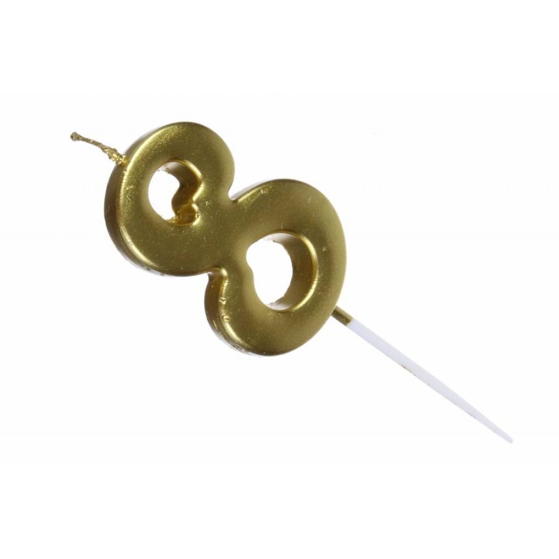 Свеча золото цифра 