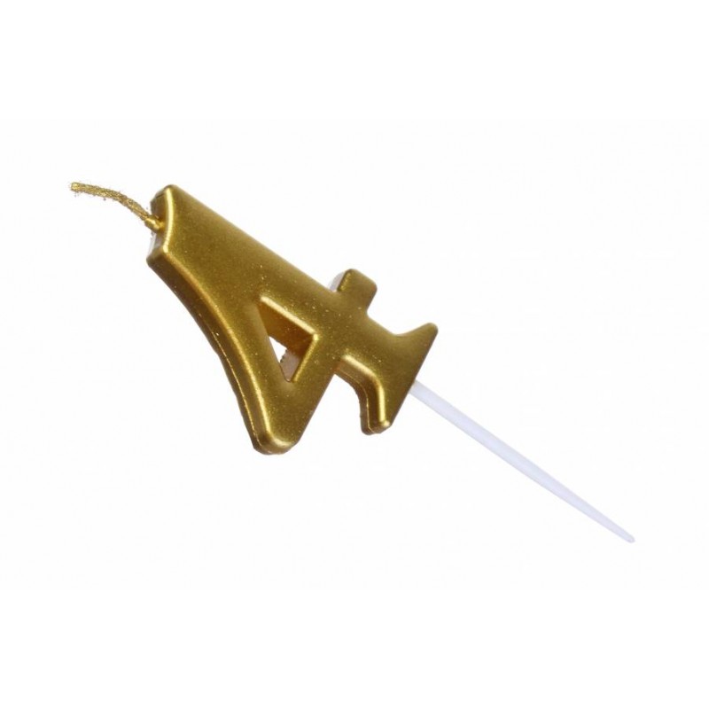 Свеча золото цифра 