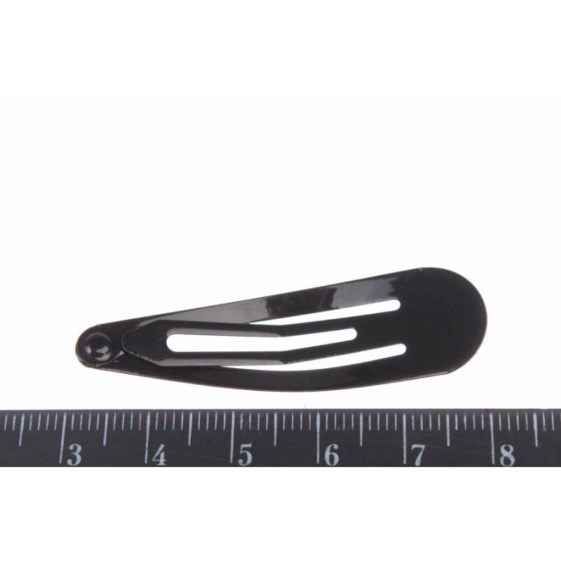 Заколка тик-так черная 5см 1-190410