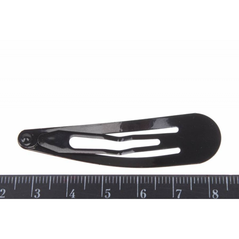 Заколка тик-так черная 6см 1-190427