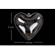 Сердце декор прозрачное (10см) 5-90976