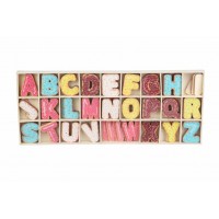 Декоративные буквы-пончики разноцветные (латиница)