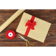 Бумага упаковочная крашенная в смеси желтая в рулоне (8м*0,58м) 65г/м² 255-4037