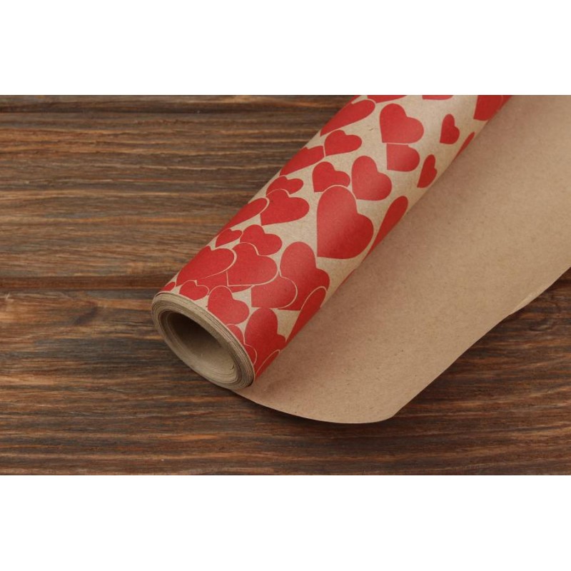 Бумага упаковочная крафт бурый 