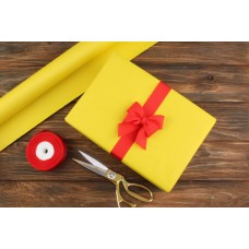 Бумага упаковочная тон Желтая+желтая (8м*0.7м) в рулоне 255-3245