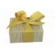 Итальянская подарочная коробка серо-желтая (13.5*10 см)
