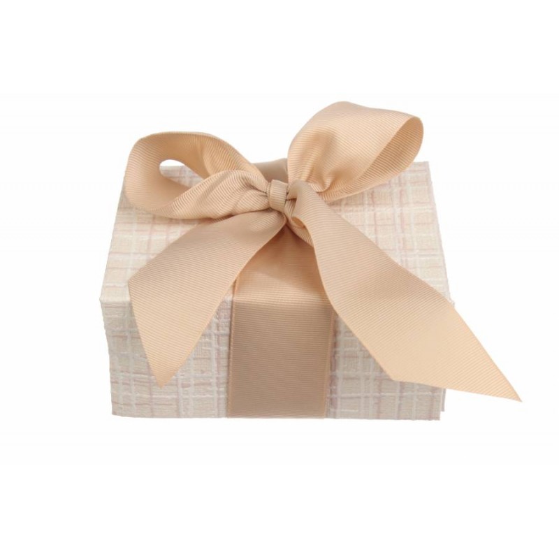 Итальянская подарочная коробка серо-бежевая (13.5*10 см)