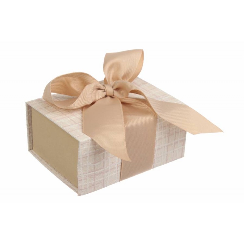 Итальянская подарочная коробка серо-бежевая (13.5*10 см)