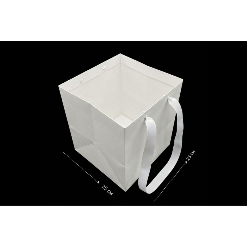 Пакет-переноска для квітів (25*25*25см) белый 251-22936