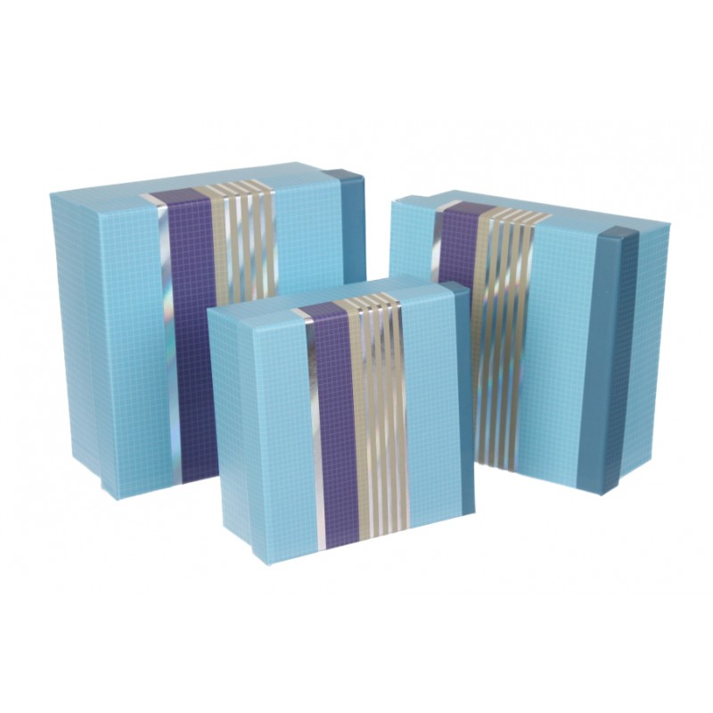 Новогодняя подарочная коробка (комплект 3шт.) 73-3548