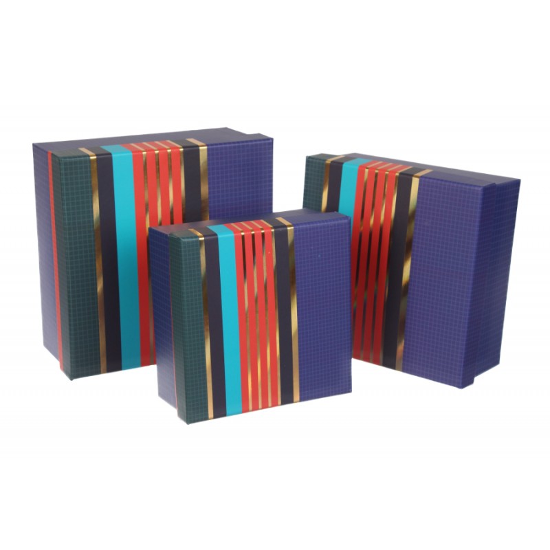 Новогодняя подарочная коробка (комплект 3шт.) 73-3531