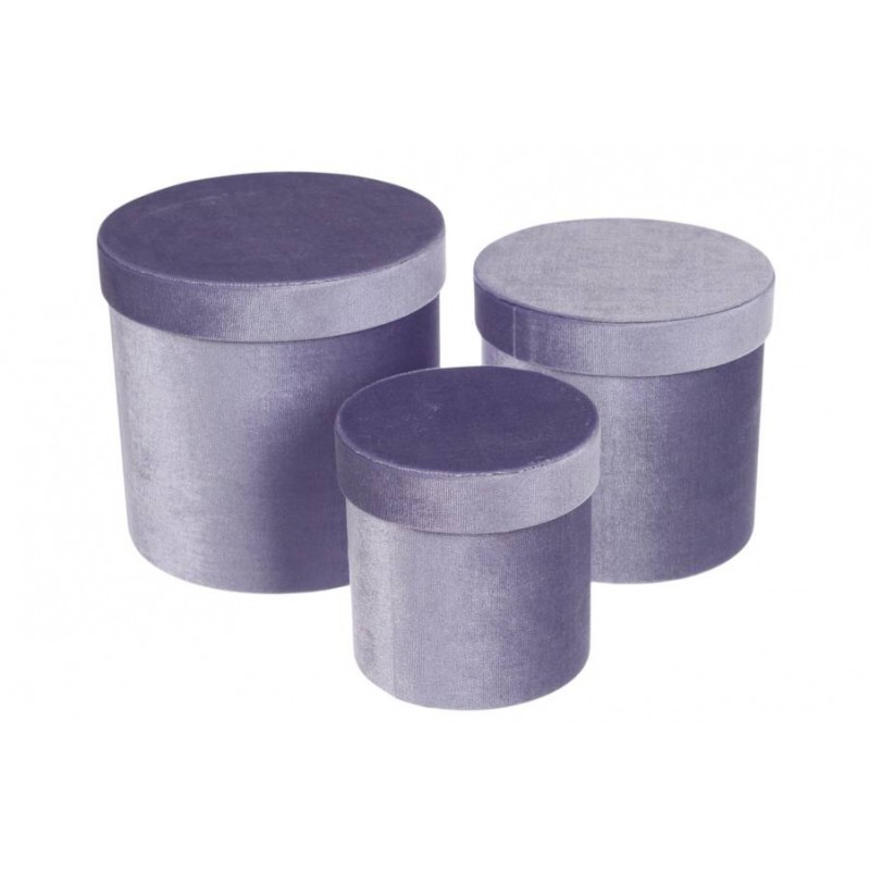 Подарункова коробка оксамитова W2908 коробка (комплект 3шт.) 7-29080