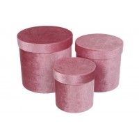 Подарункова коробка оксамитова W2905 коробка (комплект 3шт.) 7-29059