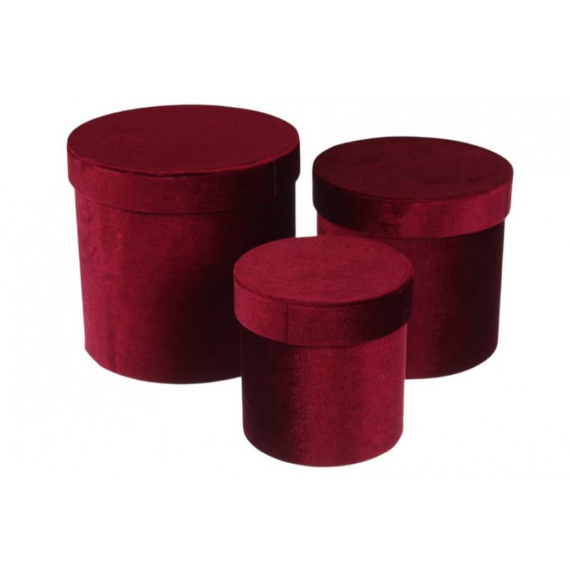 Подарункова коробка оксамитова W2906 коробка (комплект 3шт.) 7-29066