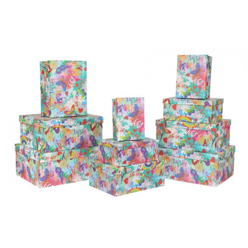 Подарочная коробка (комплект 10шт.) M10-249 73-4347