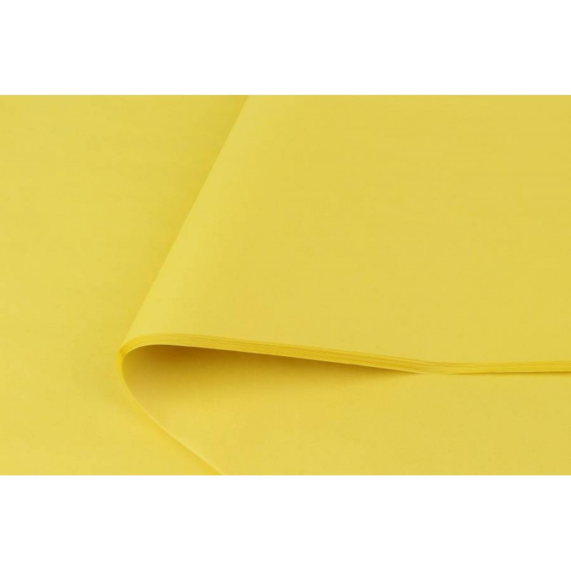 Бумага тишью 28-5 желтая (75см х 50см) 28г/м² 100шт. 5-50472