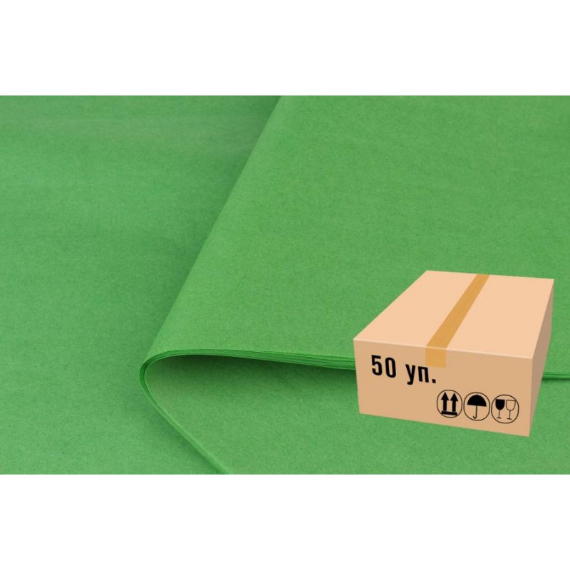 Бумага тишью 28-6 салатовая (75см х 50см) 28г/м² 100шт. 2-66925765 (5-50489)
