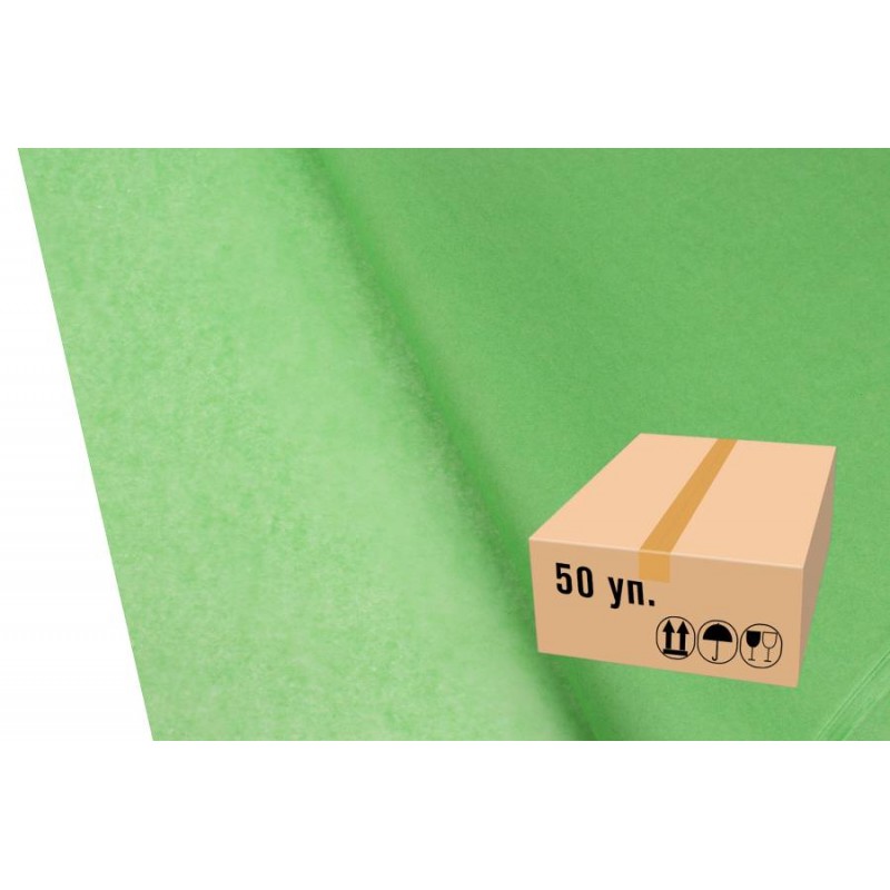 Бумага тишью 4102 светло-зеленая (75см х 50см) 17г/м² 5000шт. 2-66925468 (5-18888)