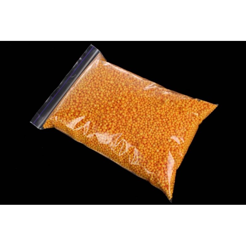 Пенопластовая гранула мандариновая, 2-4 мм., мелкая, объем 1000 мл 251-14481