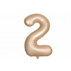 Воздушный шар в форме цифры карамельный 