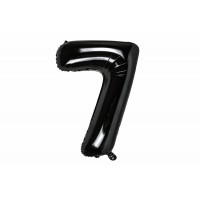 Воздушный шар в форме цифры черный 