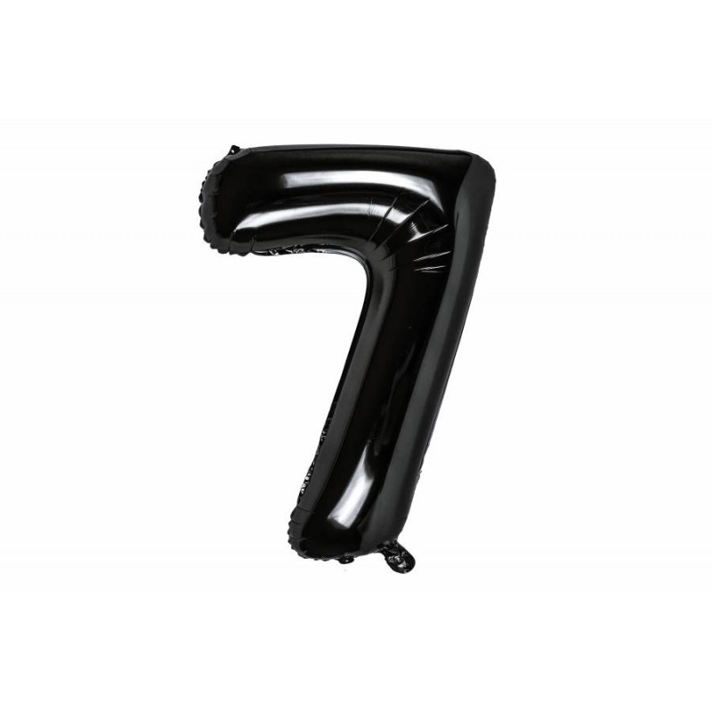 Воздушный шар в форме цифры черный 