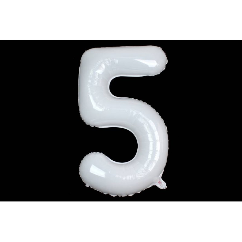 Воздушный шар в форме цифры белый 
