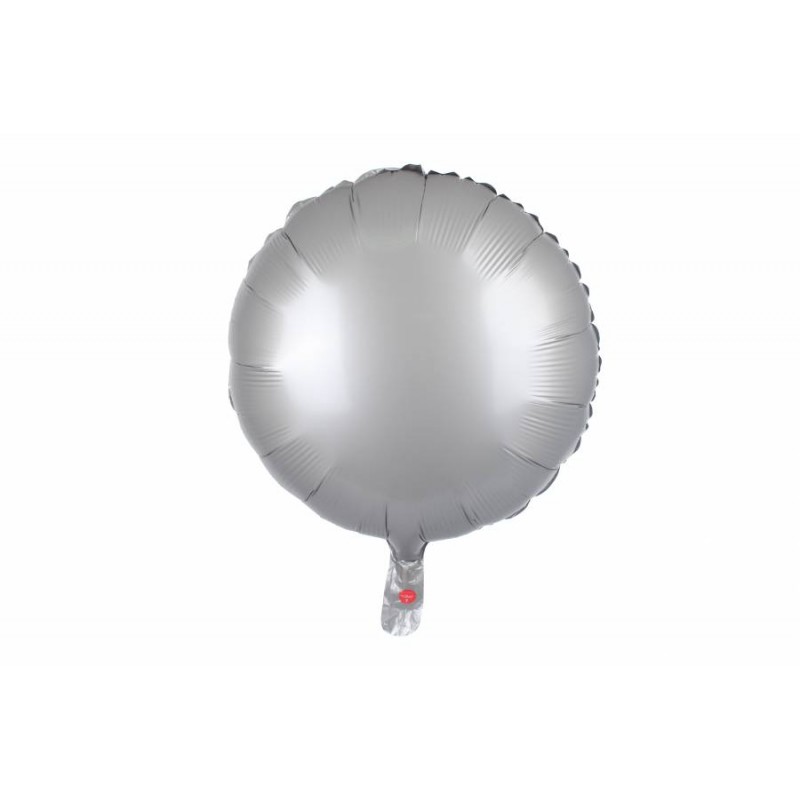 Воздушный шар матовый круглый (серый)