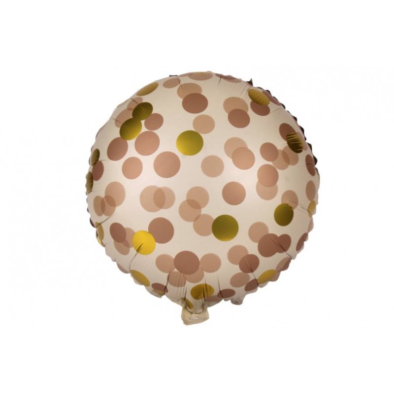 Воздушный шар в коричневый горошек (45см) 5-89055