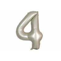 Воздушный шар в форме цифры молочный 