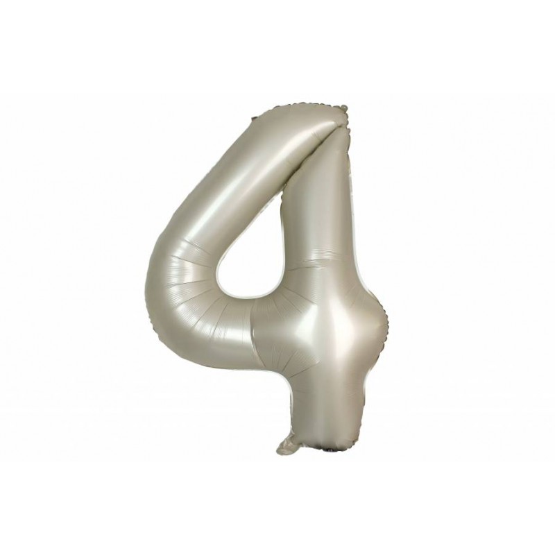 Воздушный шар в форме цифры молочный 