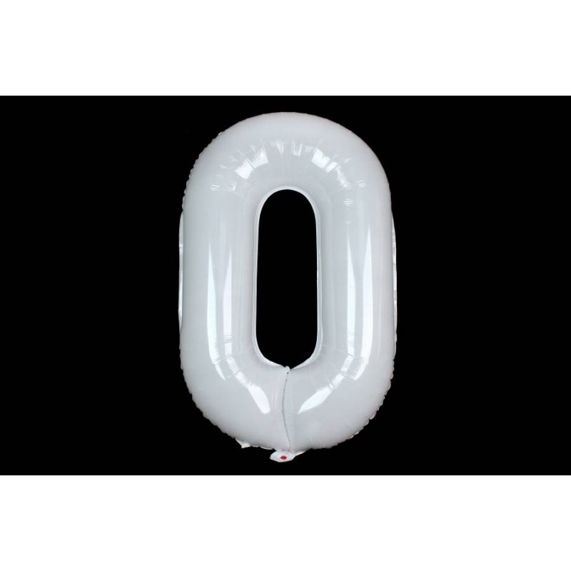 Воздушный шар в форме цифры белый 