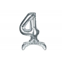 Воздушный шар цифра серебро 