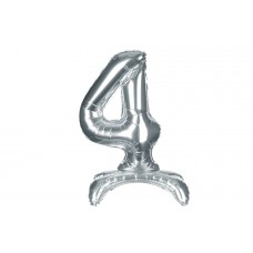 Воздушный шар цифра серебро 