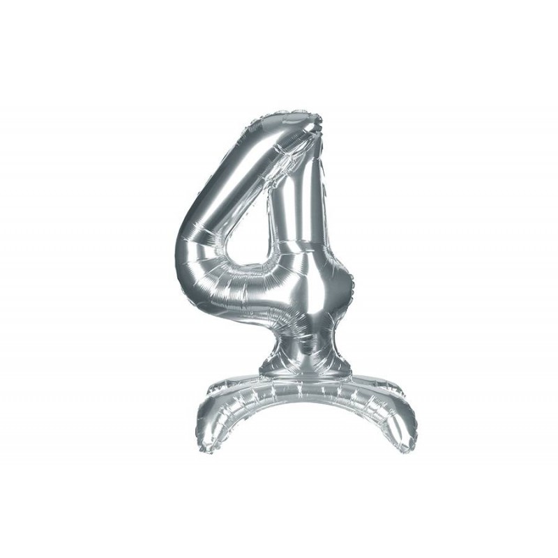 Воздушный шар цифра серебро 
