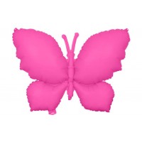 Воздушный шар бабочка малиновый (65*48см) 5-90112