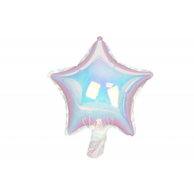 Воздушный шар звезда белый (25см) 5-89505