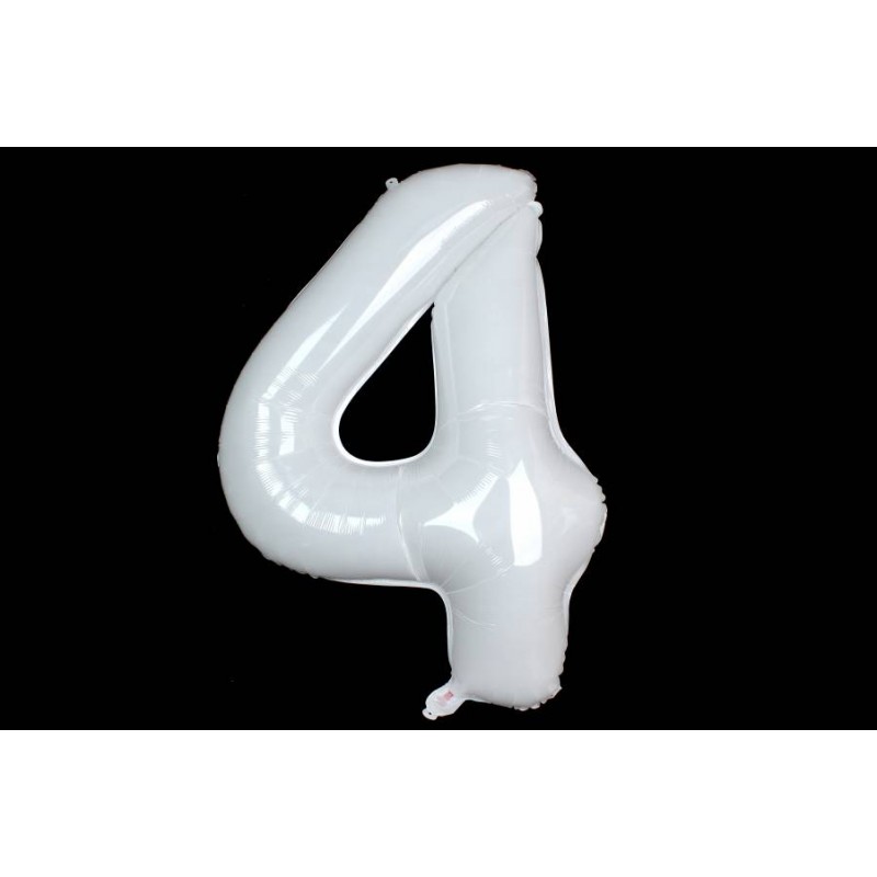 Воздушный шар в форме цифры белый 