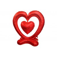 Воздушный шар сердце красный (1,15м) 5-89109