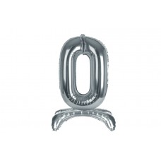 Воздушный шар цифра серебро 