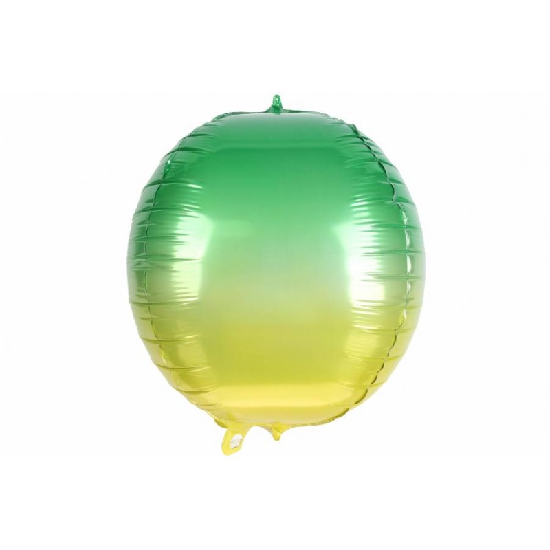 Воздушный шар омбре овальный (желто-зеленый)
