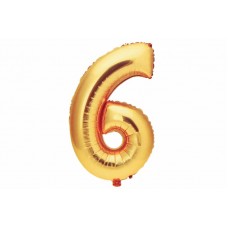Воздушный шар в форме цифры золото матовый 