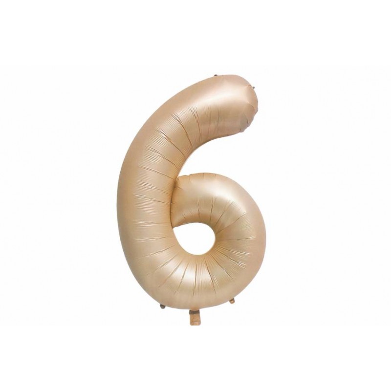 Воздушный шар в форме цифры карамельный 