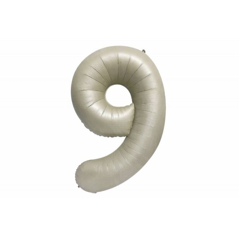 Воздушный шар в форме цифры молочный 