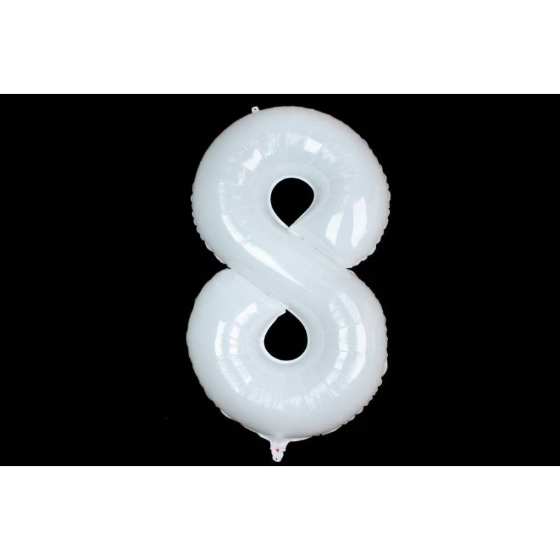 Воздушный шар в форме цифры белый 