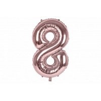 Воздушный шар в форме цифры розовое золото 