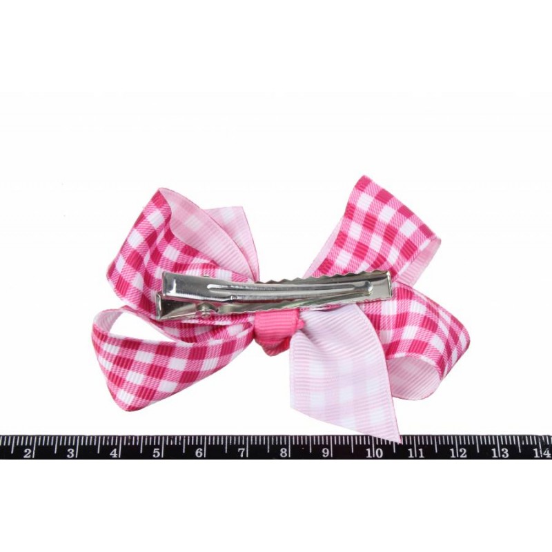Заколка для волос в виде банта в клетку