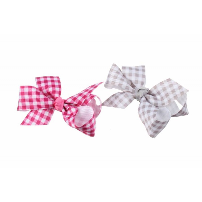 Заколка для волос в виде банта в клетку