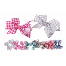 Заколка для волос в виде банта в клетку